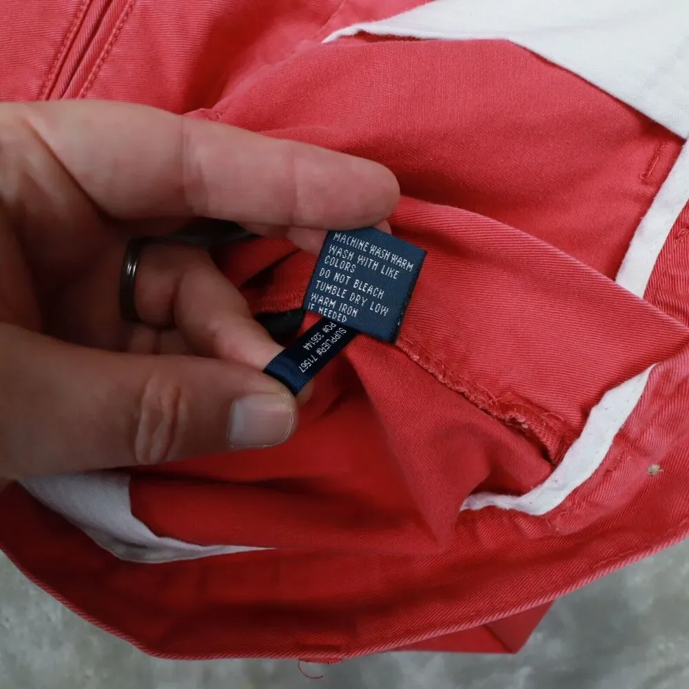 Polo Ralph Lauren Vintage‎ Men's Light Red Faded Pleat Front Shorts size 36